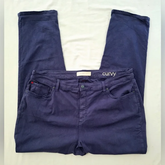 Slink Women's Plus Size Curvy High Rise Stretch Purple Denim Jeans Size 22 - Picture 2 of 13